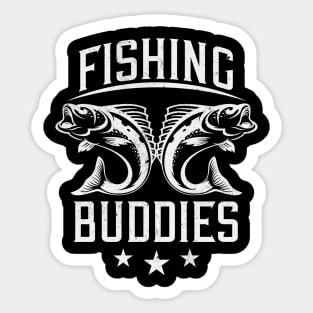 Fishing Buddies Fishermen Sticker